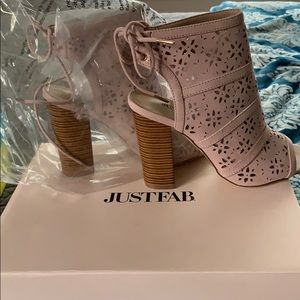 JustFab open toed booties